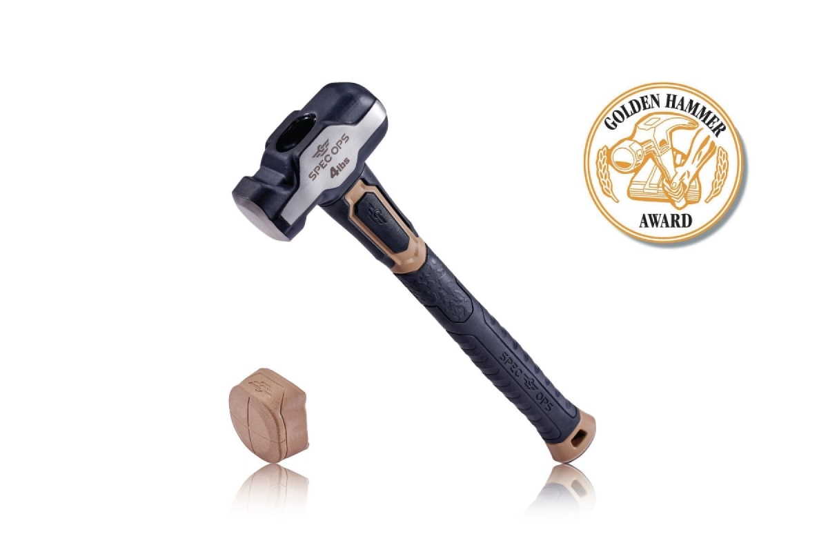 SPEC-M-ENG4-S Sledge Engineering 4 lbs Hammer with Soft Mallet Cap, Flat Dark Earth & Black