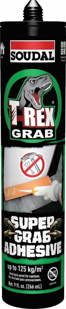 Soudal Accumetric 166838 T Rex Grab Super Grab Adhesive Cartridge, White