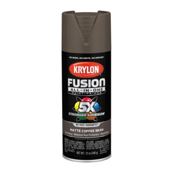Picture of Krylon K02900007 Fusion All-In-One Matte Coffee Bean Spray Paint & Primer&#44; 12 oz