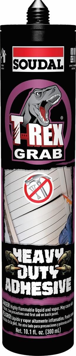 Soudal T-REX Grab 10 Oz Cartridge Heavy Duty Construction Adhesive, 1 Pack - 162283