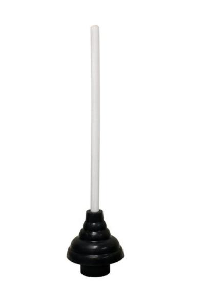Double Thrust Plunger - Black - Standard Size - Durable Rubber Design