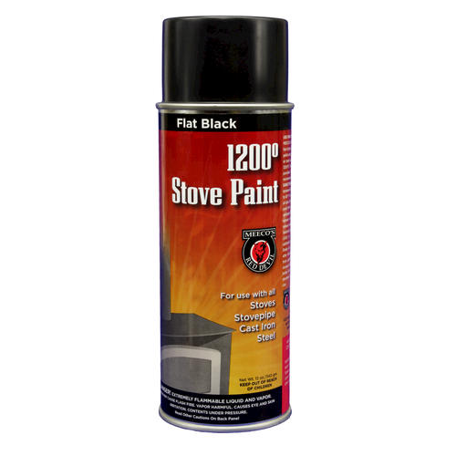 Spray Stove Paint 12 oz Flat - Black