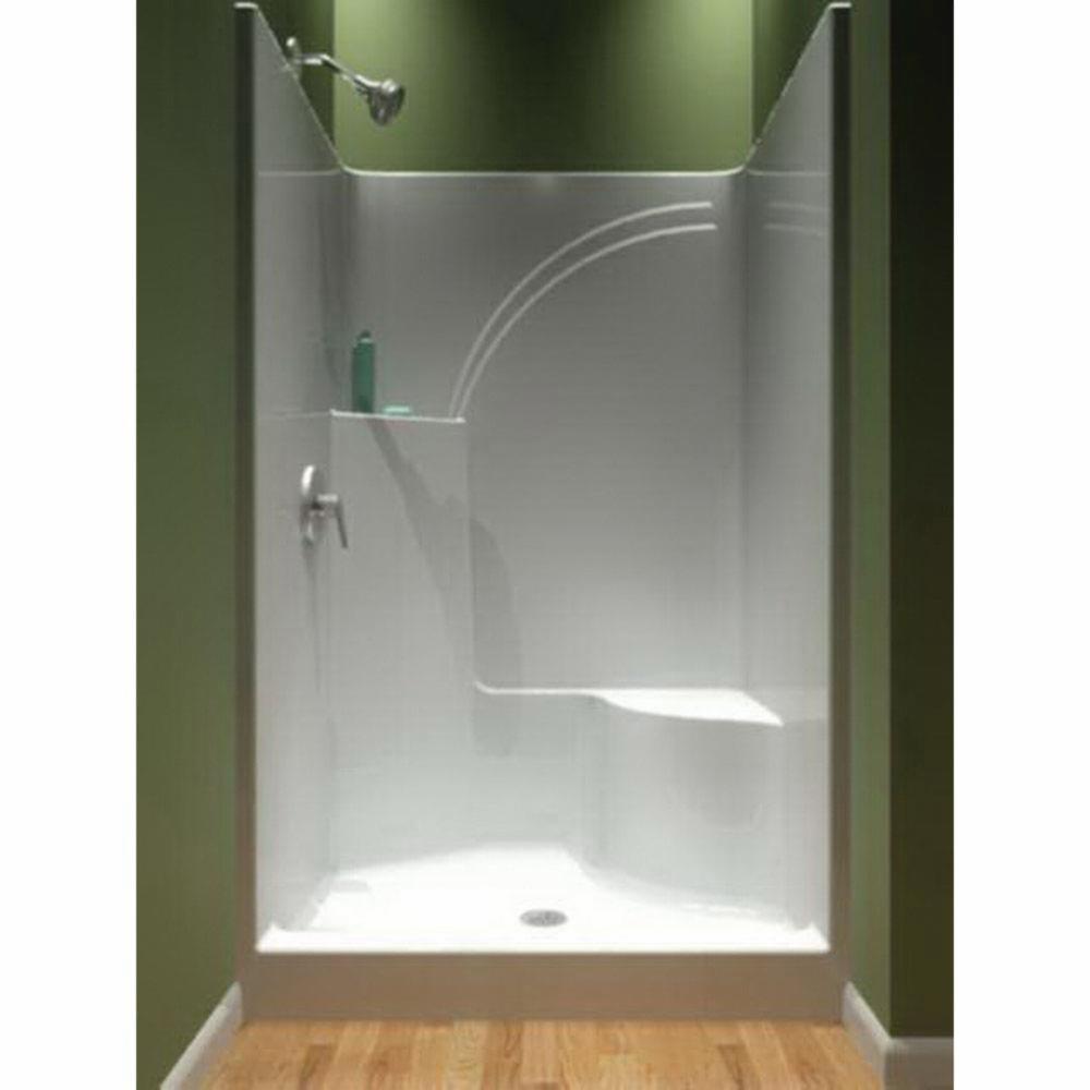 Picture of Baymont SRS483779-81C 48 x 37 x 79 in. Shower Right Seat - White