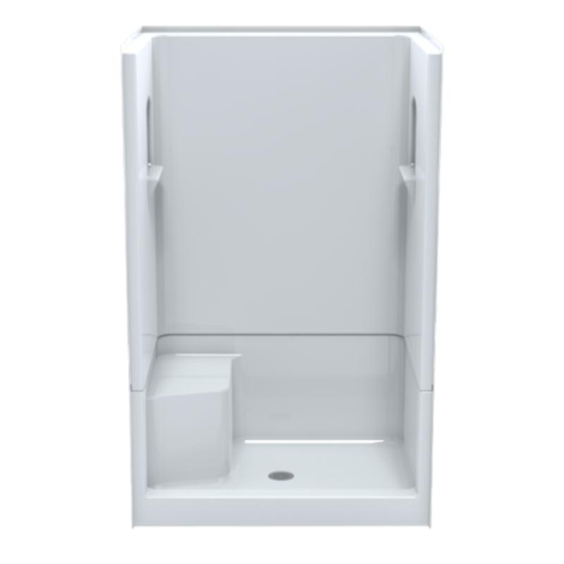 Picture of Baymont SRLB4483677C Shower Unit with Left Seat & Center Drain&#44; White - 4 Piece - 48 x 36 in.