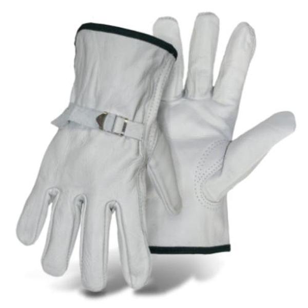 B81202-S Grain Leather Glove, White - Small