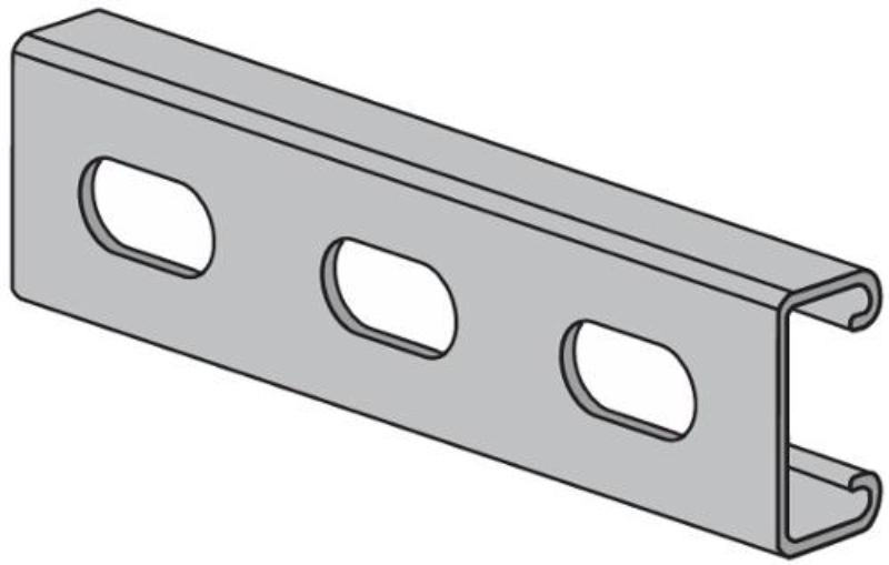 1004792 14 Gauge Deep Channel Strut - 0.81 x 1.63 in. - Galvanized