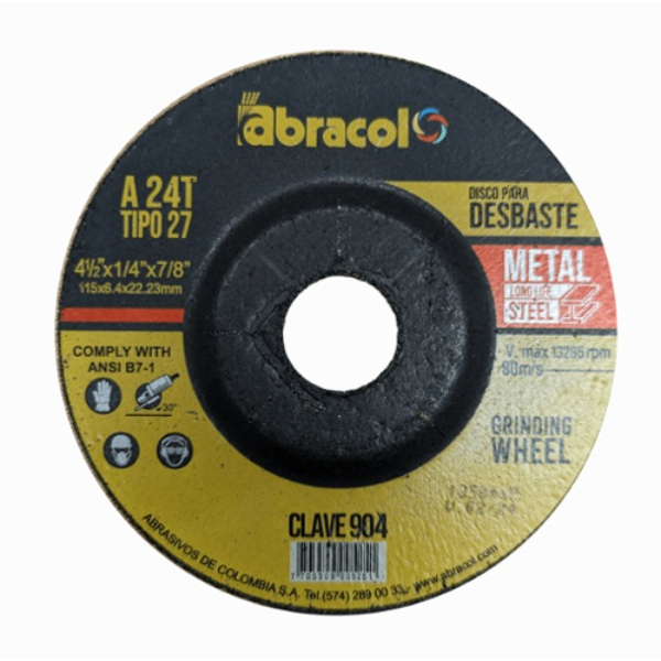 904 - ABD7A0024058 Grinding Disc A24T Dt27 Metal