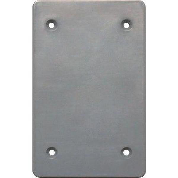 PBC1-UPC 1 Gang Plastic Weatherproof Blank Cover, Gray
