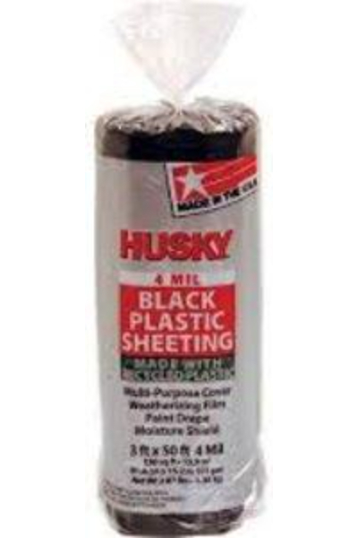 420100B 20 x 100 ft. 4 mil Poly Sheeting - Black - 36 per Skid