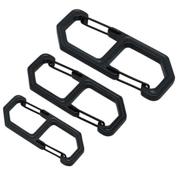 9985055 Apex Double Carabiner Trio Set - Black & Green