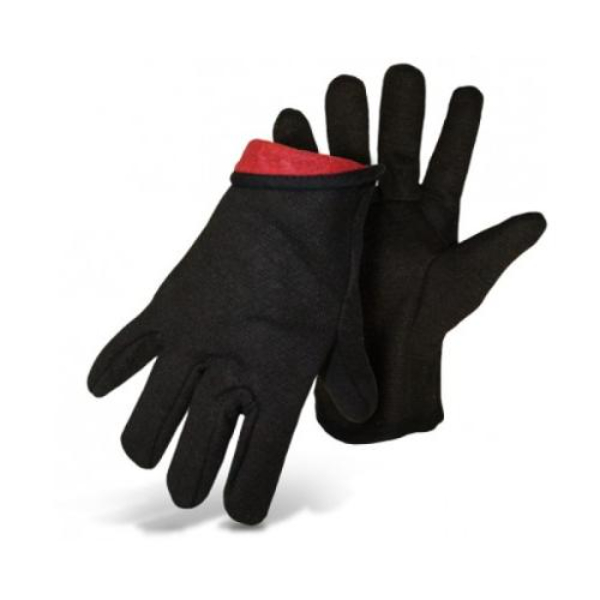 B62113-L Boss Brown Jersey Glove with Red Liner - Brown