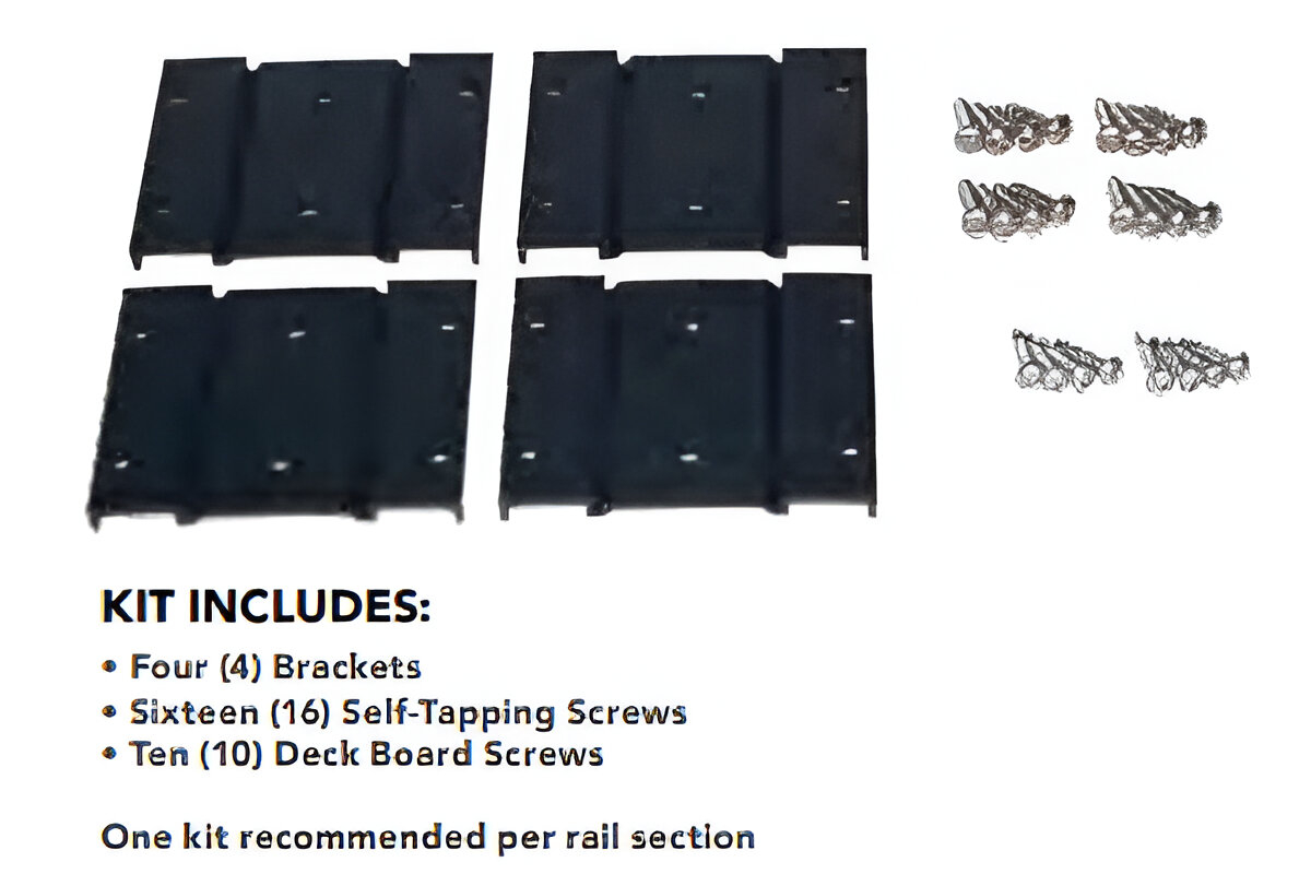 32000115 Aluminium Designer Drink Rail Bracket Kit - Textured Black