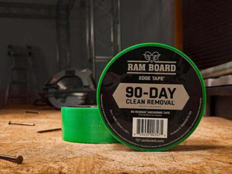EDGE TAPE Easy Release Tape, 2 in W, 164 ft L, 6.3 mil Thick, Polyethylene Backing, Green