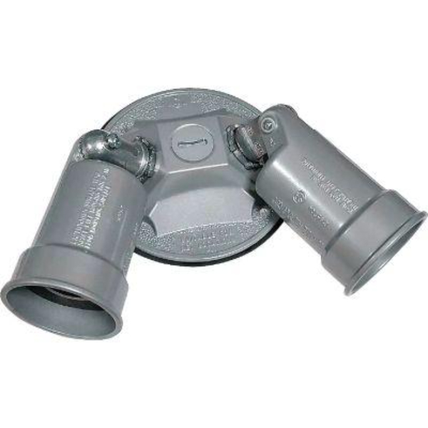 WRC2PAR-UPC 150W PAR38 Weatherproof Round 2 Lamp Holder - Gray