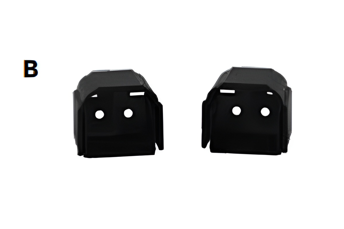 21306110 Aluminium Design Textured Black Bottom Rail Level Bracket - Pack of 2