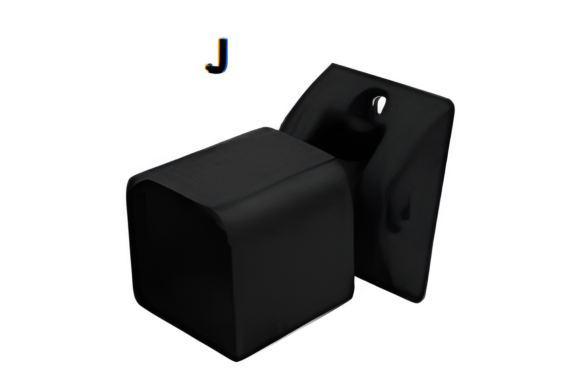 21306312 Aluminium Textured Black Bottom Multi Pitch Stair Bracket - Pack of 2