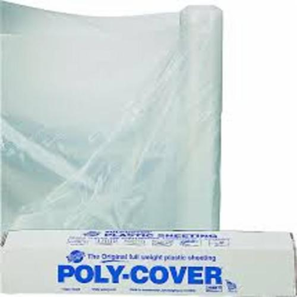 412100C 12 x 100 ft. 4 mil Poly Sheeting - Clear - 64 per Skid