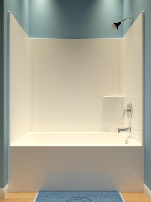 TS603779R 60 x 37 in. Tub Shower Builder, White
