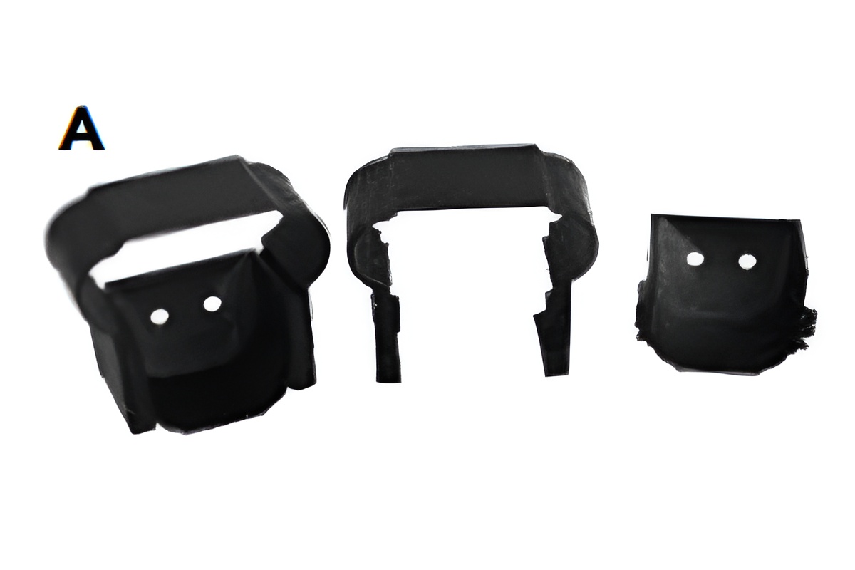 21306100 Aluminium Designer Textured Black Top Rail Level Bracket - Pack of 2