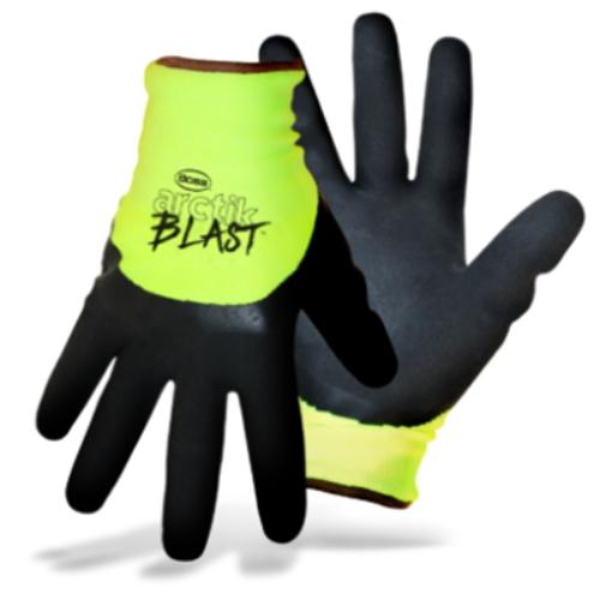 B93204-L Artic 0.75 Textured Gloves - Green & Black