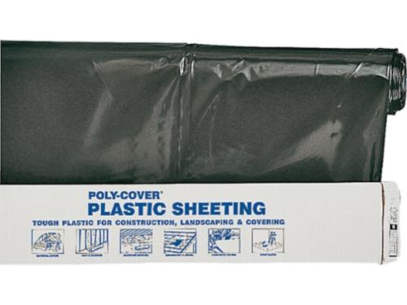 68100B 8 x 100 ft. 6 mil Poly Sheeting - Black - 64 per Skid