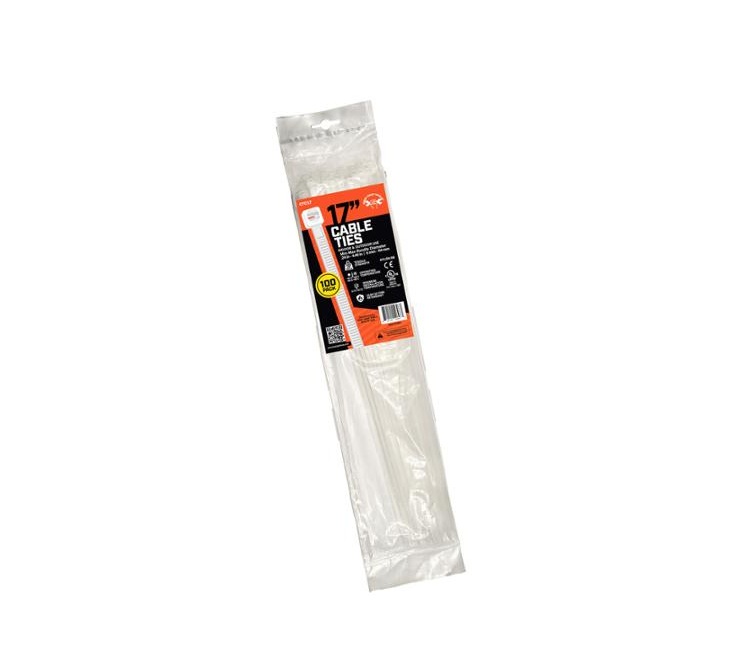 CTC17 4 in. White Cable Ties - 18 lbs Tensile Strength - Pack of 100