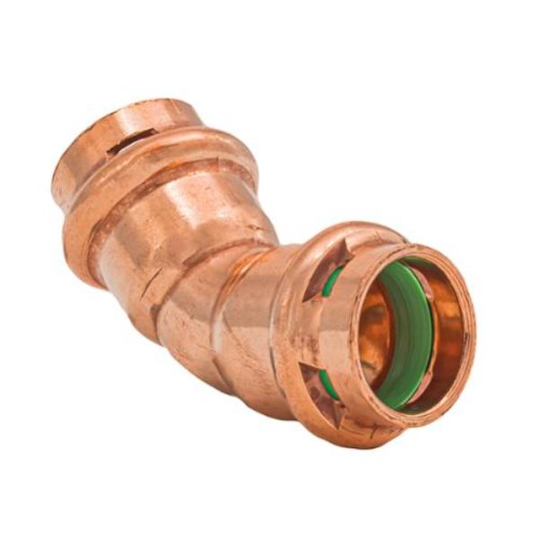SPWE11-45R 0.5 in. Press Copper 45 deg Elbow Fitting