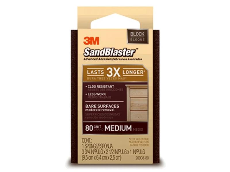FSB80-PGP-1T 80 Grit Sanding Sponge - Medium