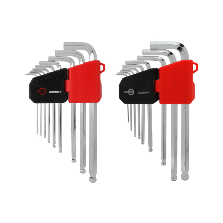 AHT08002 Metric & SAE L-Style Hex Key Set - 9 Piece