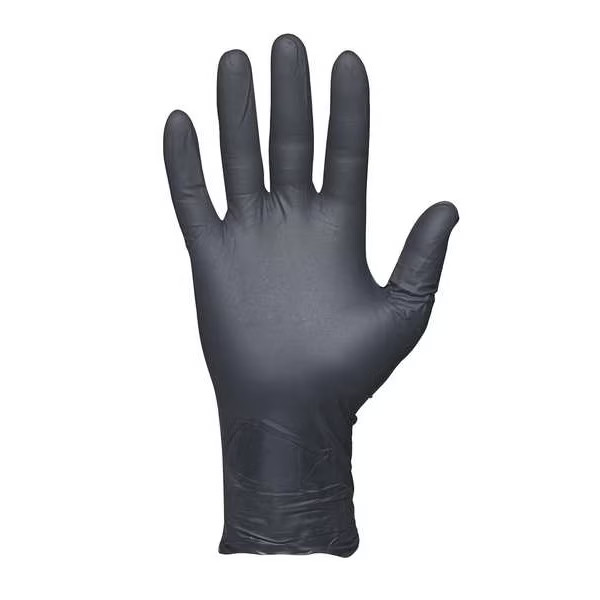 9700PFL N-DEX Powder-Free Nitrile Disposable Gloves, Black - Large