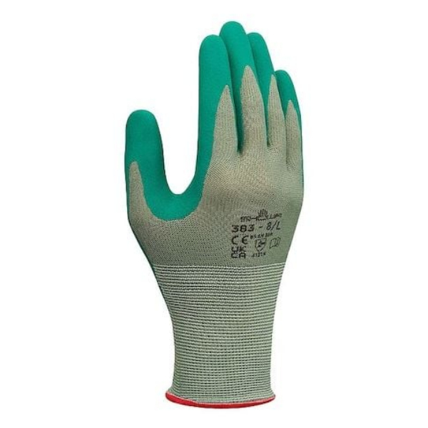 Biodegradable Coated Gloves, Biodegradable Nitrile, Embossed Microporous, Palm, 4 Abrasion Level