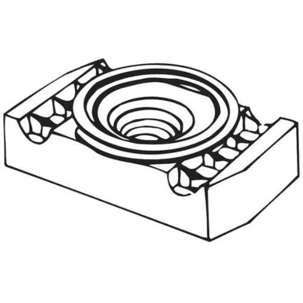 1005310 Top Grip Channel Nut for 0.5 in. Strut Channel, Electro-Galvanized, Silver