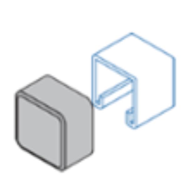 1005304 Safety End Cap for H-Strut Channel - Plastic Construction, Protective Push-On Design, White - Standard