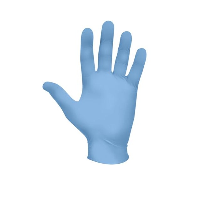 9905PFS N-DEX 9905PF Disposable Nitrile Gloves, Blue - Small