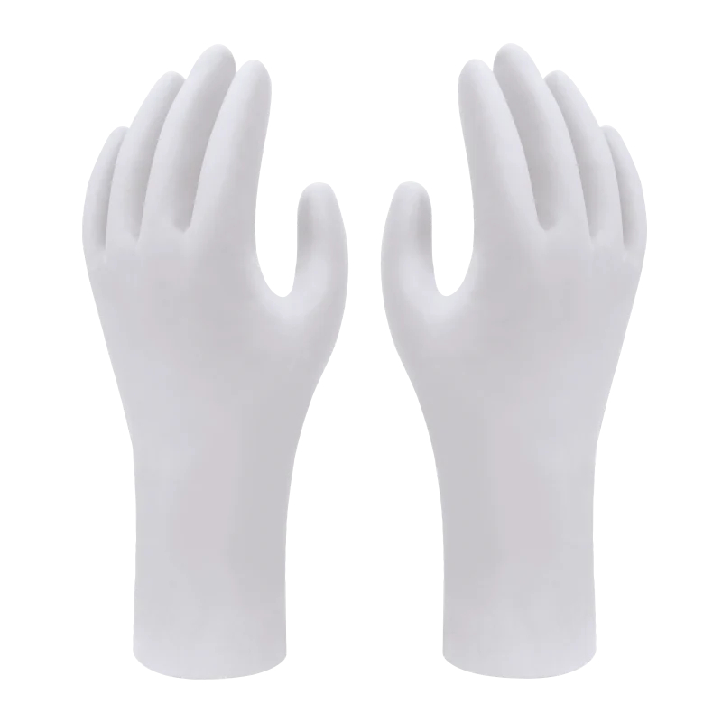 9905PFM N-DEX Powder-Free Nitrile Disposable Gloves, White - Medium