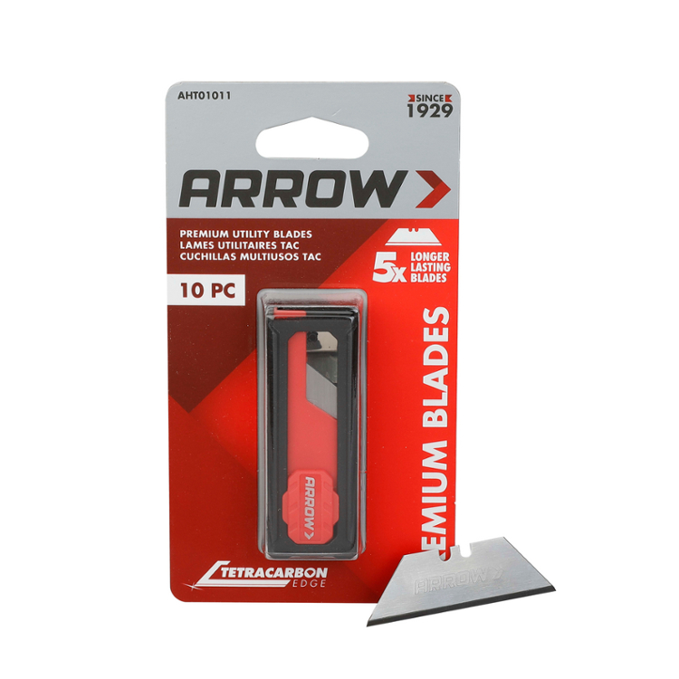 AHT01011 2.25 in. TetraCarbon Utility Blades, Silver - Pack of 10