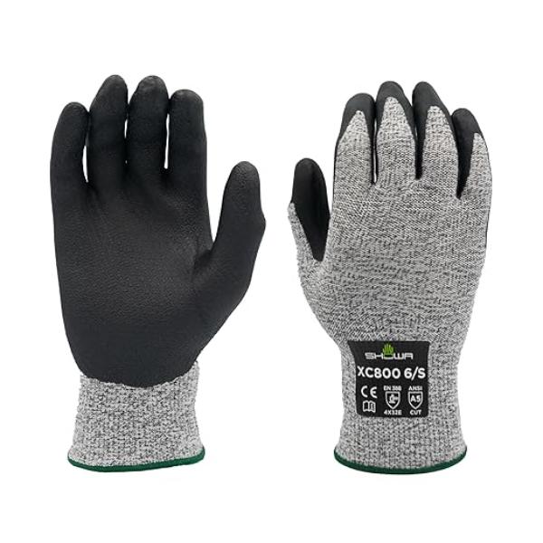 XC800L-08.RT Ultra-Light ANSI A5 Cut Resistant Nitrile Palm Coated Safety Work Glove, Gray - Large