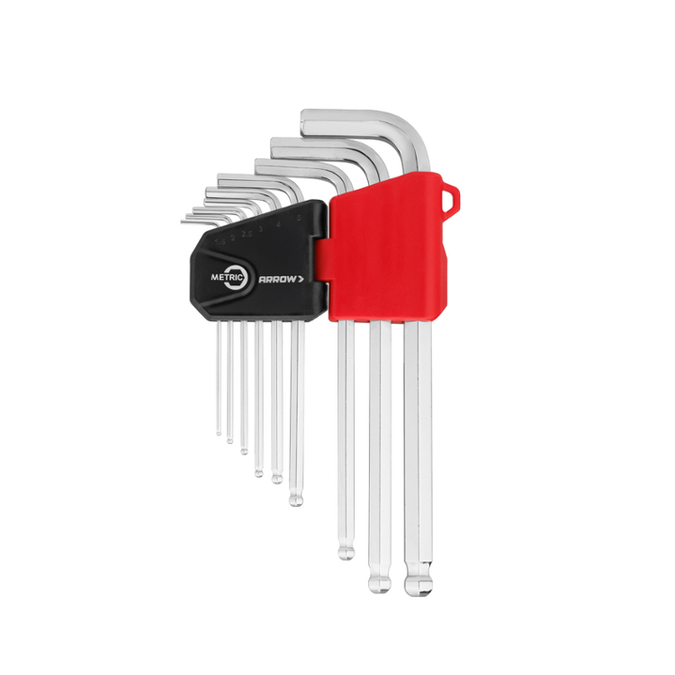 AHT08004 Metric L-Style Hex Key Set - 9 Piece