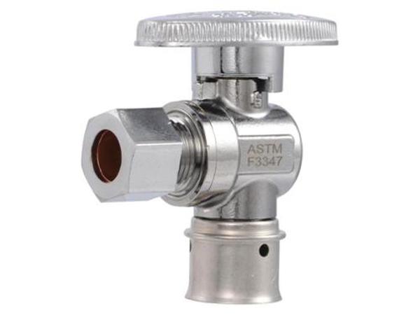 UCP23058Z 0.5 x 0.38 in. OD F3347 PEX Angle Stop Valve