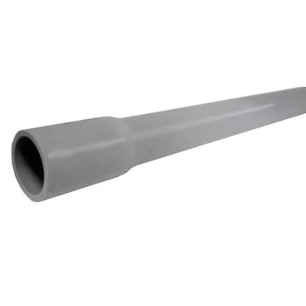 2-1-2INX20FTSCH40PVC 2.5 in. x 20 ft. Schedule 40 PVC Conduit, Gray