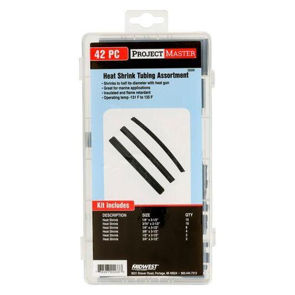 Midwest Fastener MF22233 Heat Shrink Tube Kit, Assorted Color - 42 Piece