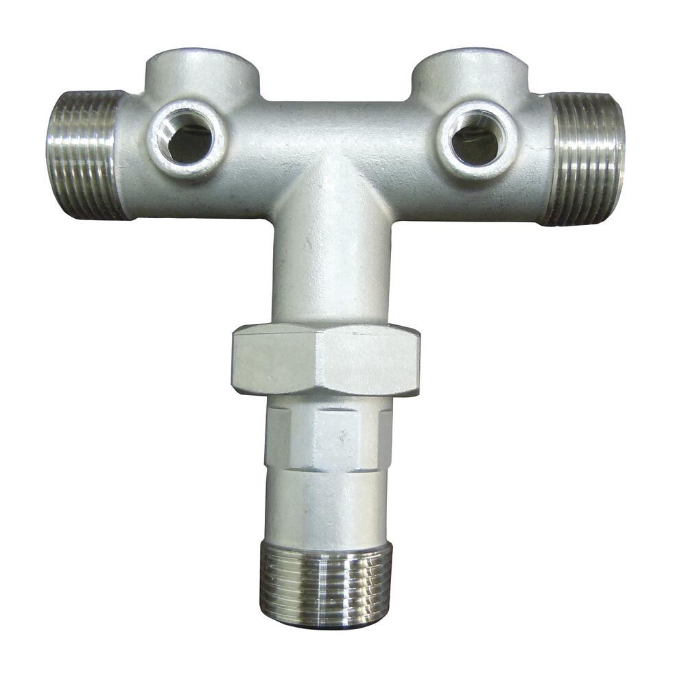 TC4SS-U 1 x 4 in. Stainless Steel Union Tank Tee, Silver