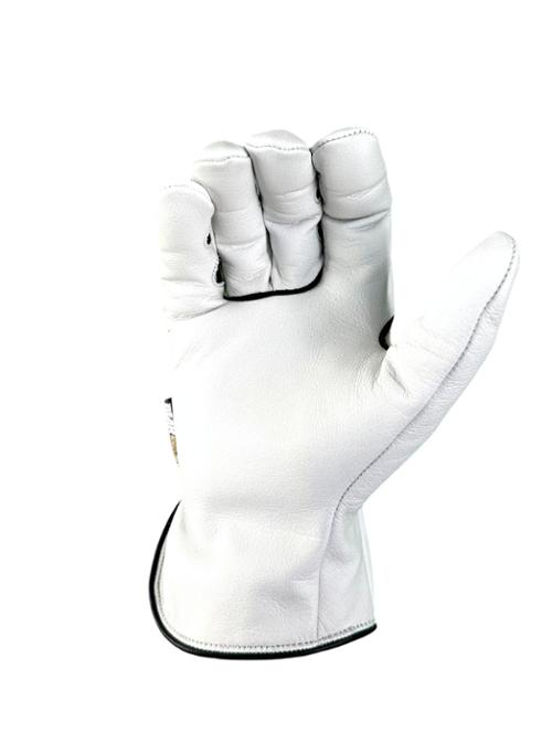 D251-M Cowhide Driver Gloves, White - Medium