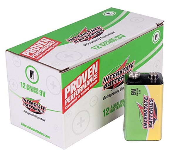 DRY0194 Alkaline Battery 9V - 12 Count -  Interstate Batteries