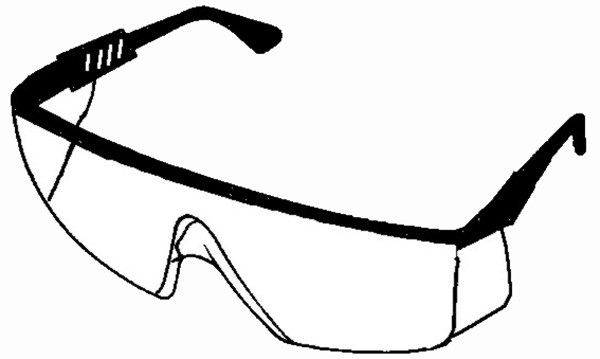 49RB80 Glasses Strobe Safety Clear Lens
