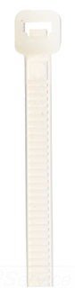 Cable Tie, 7-1/2 in L, 1-13/16 in Max Bundle Dia., White, Nylon 6/6, 50 lb Strength
