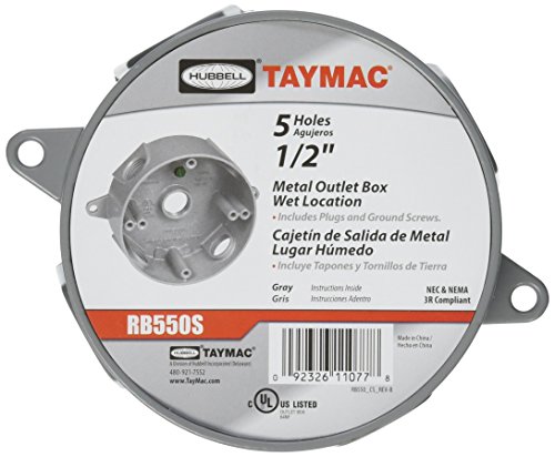 Round Box Outlet, Gray - 5 in.