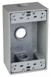Weatherproof Outlet Box 3 in. 1G - Gray