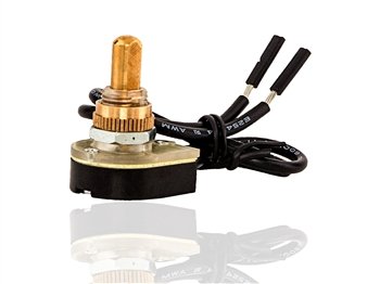 Pushbutton On-Off Spade Switch - Brass