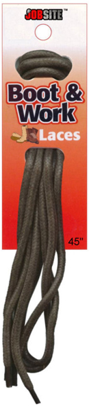 54018 Waxed Boot Lace E, Brown - 45 in.